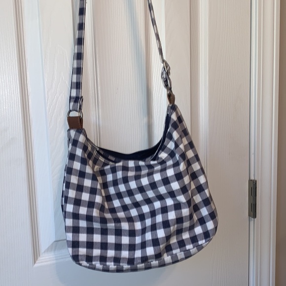 Blue and White Checkered Purse - Picture 6 of 6